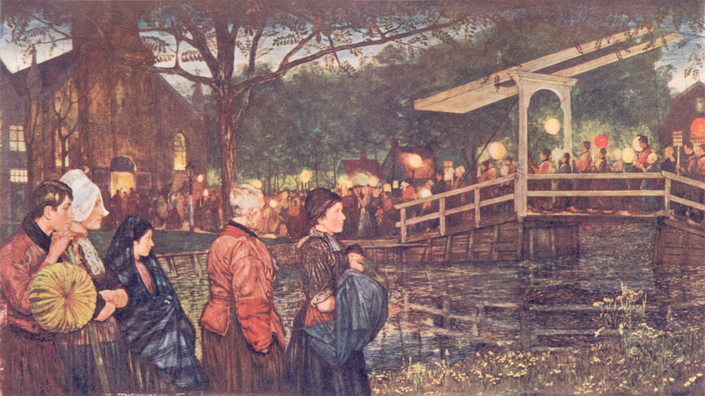 NETHERLANDS. Utrecht. Religious Procession-I 1904 old antique print picture